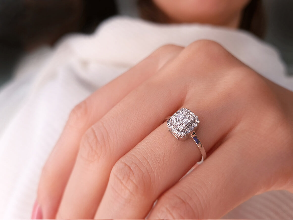0.16 Carat Baguette Diamond Ring