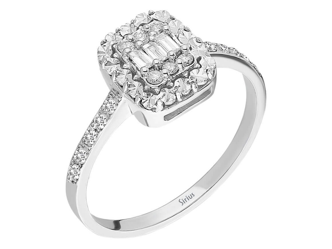 0,25 Carat Baguette Diamant Ring - handgefertigter Diamantschmuck aus Feingold | Sirius Diamant
