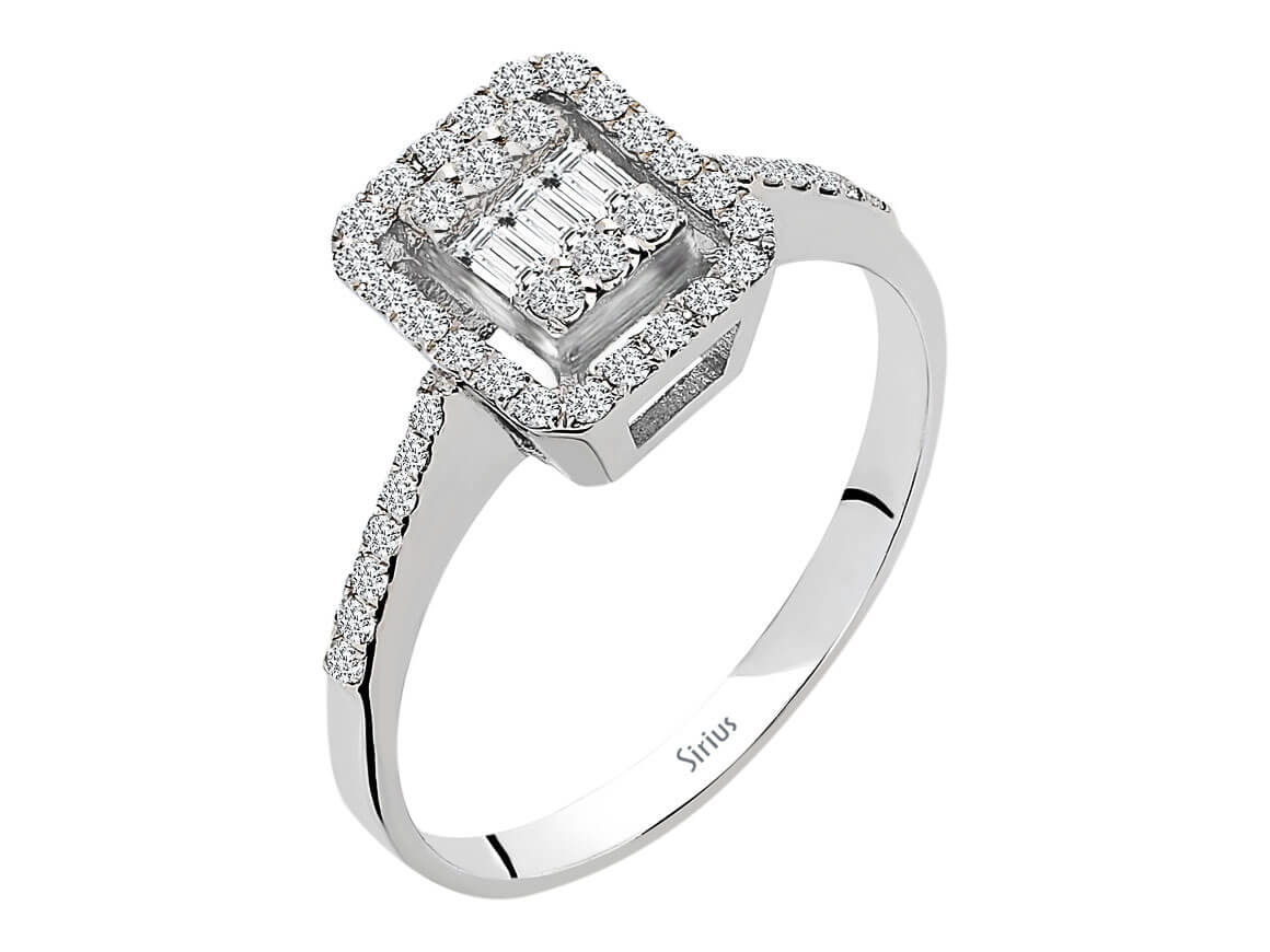 0,30 Carat Baguette Diamant Ring - handgefertigter Diamantschmuck aus Feingold | Sirius Diamant