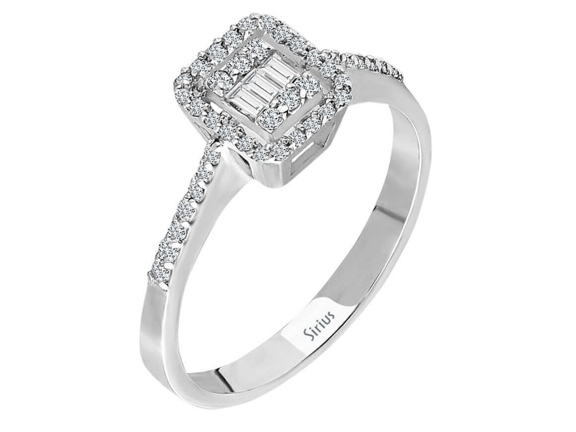 0,25 Carat Baguette Diamant Ring - handgefertigter Diamantschmuck aus Feingold | Sirius Diamant