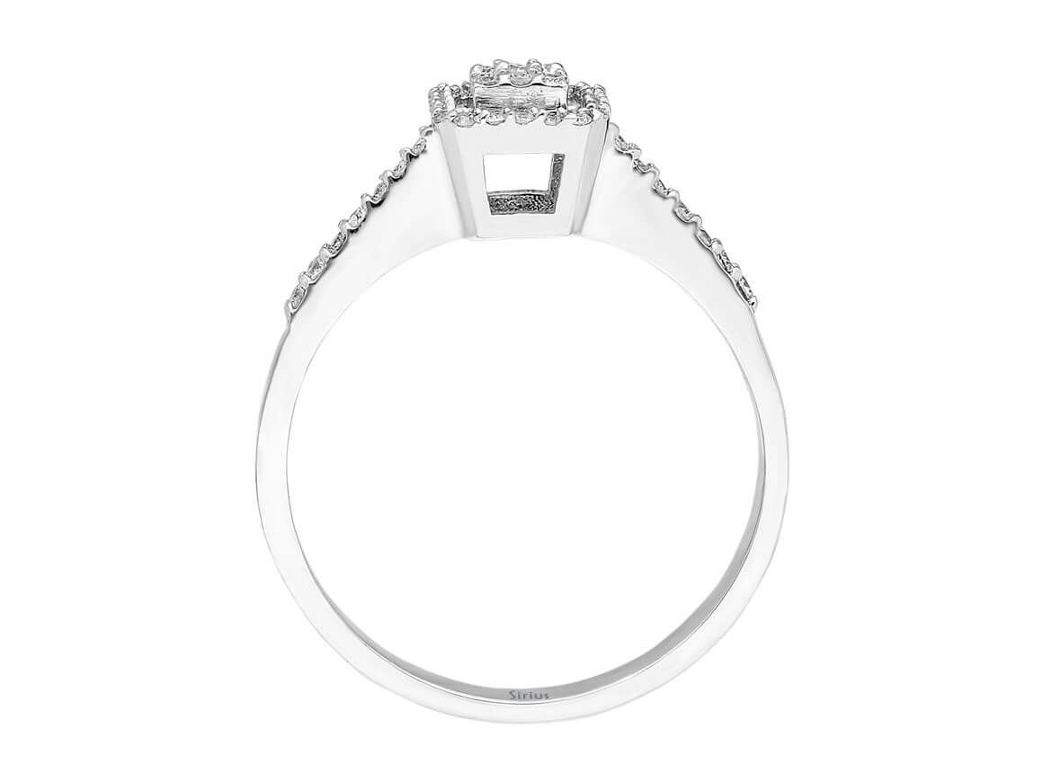 0,20 Carat Baguette Diamant Ring - handgefertigter Diamantschmuck aus Feingold | Sirius Diamant