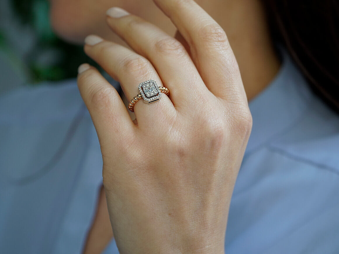 0.42 Carat Baguette Diamond Ring