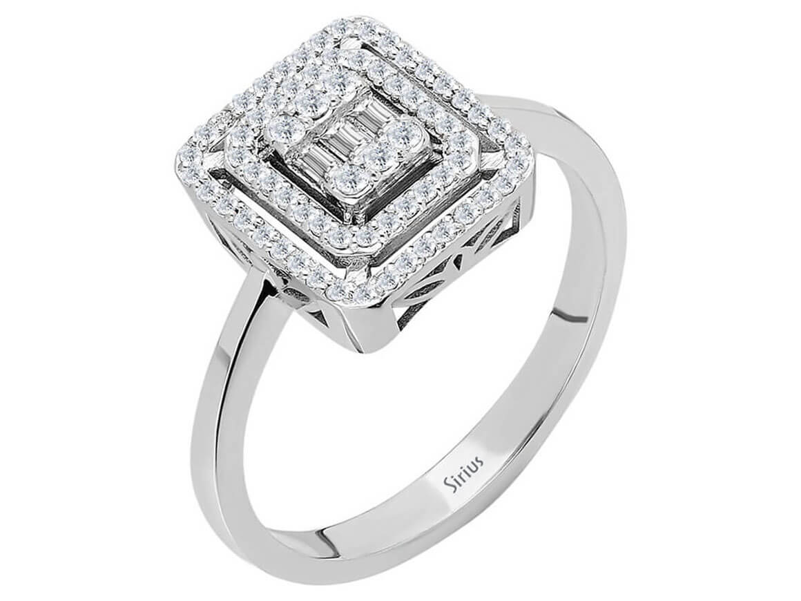 0,40 Carat Baguette Diamant Ring - handgefertigter Diamantschmuck aus Feingold | Sirius Diamant