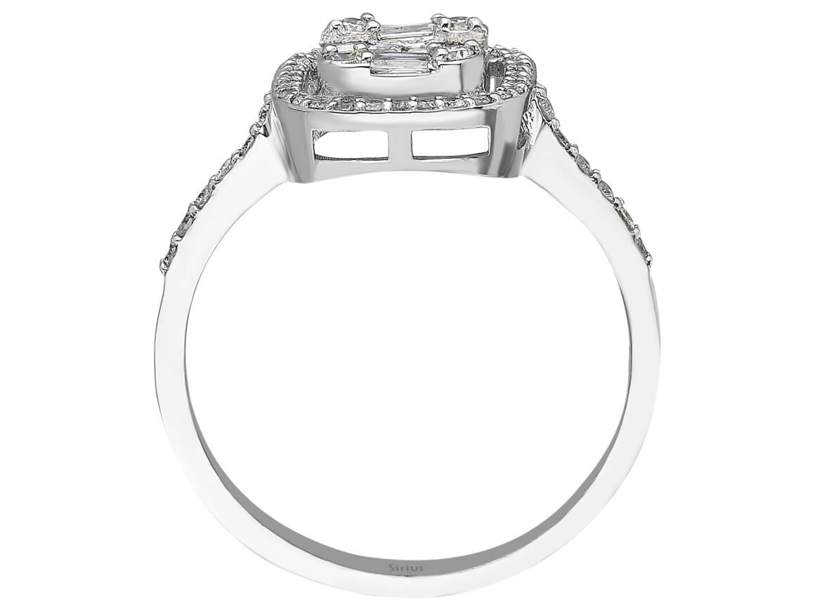 0,55 Carat Baguette Diamant Ring - handgefertigter Diamantschmuck aus Feingold | Sirius Diamant