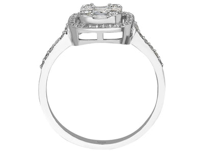 Bague en diamant baguette de 0,55 carat 
