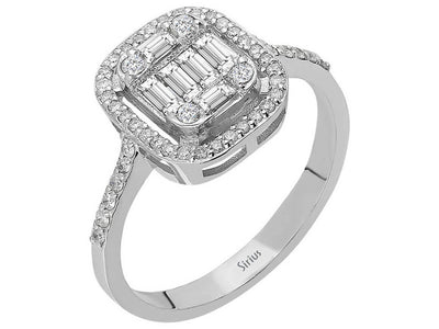 Bague en diamant baguette de 0,55 carat 