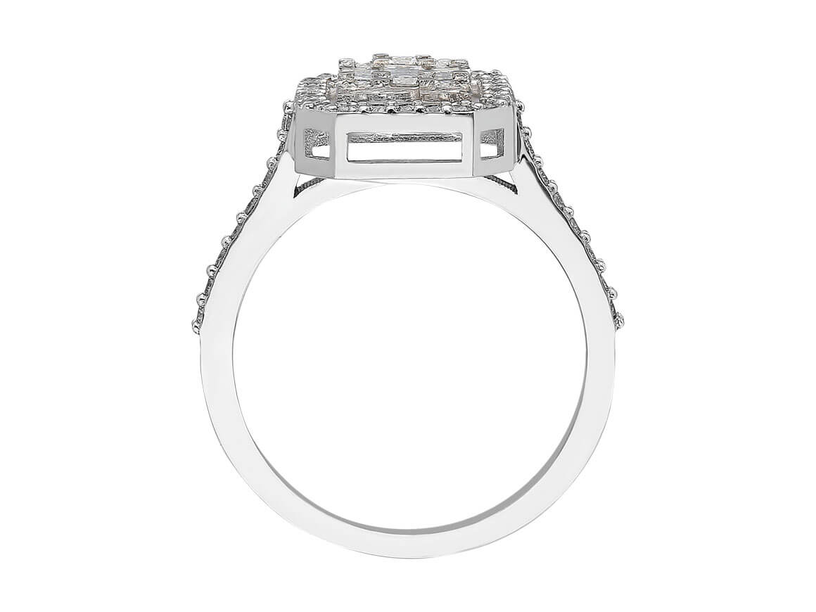 0,90 Carat Baguette Diaman Ring - handgefertigter Diamantschmuck aus Feingold | Sirius Diamant