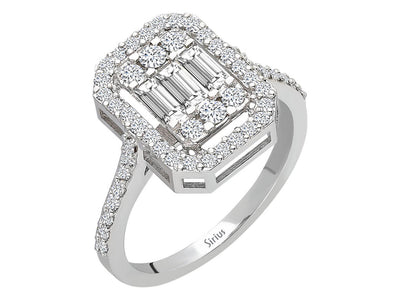 0.90 carat baguette diamond ring