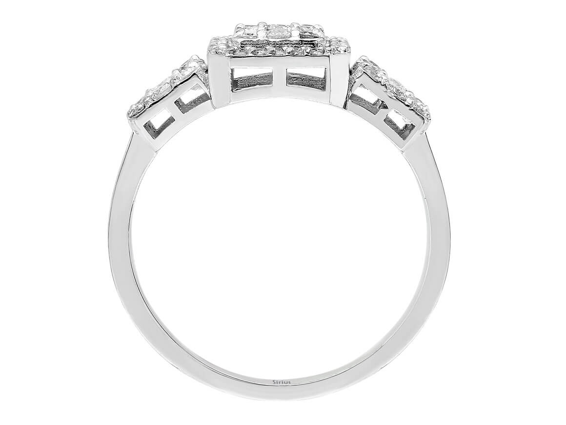0,79 Carat Tria Baguette Diamant Ring - handgefertigter Diamantschmuck aus Feingold | Sirius Diamant