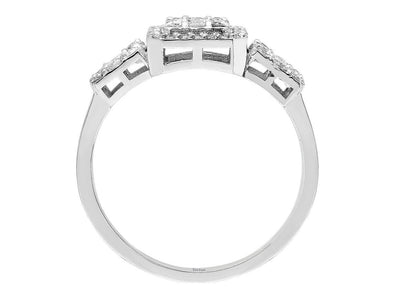 0,79 Carat Tria Baguette Diamant Ring