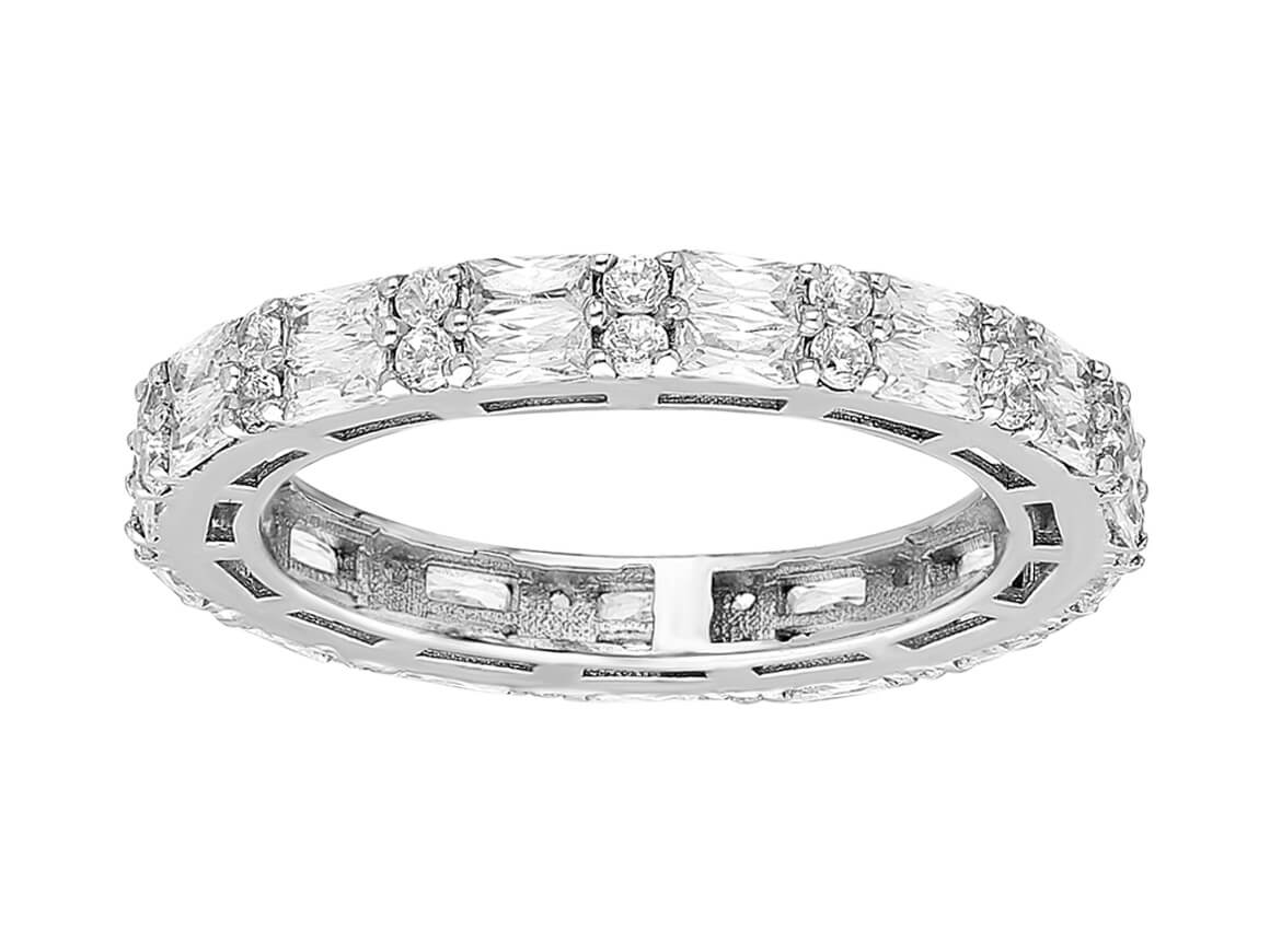 Baguette Diamant rundum Allianz - handgefertigter Diamantschmuck aus Feingold | Sirius Diamant