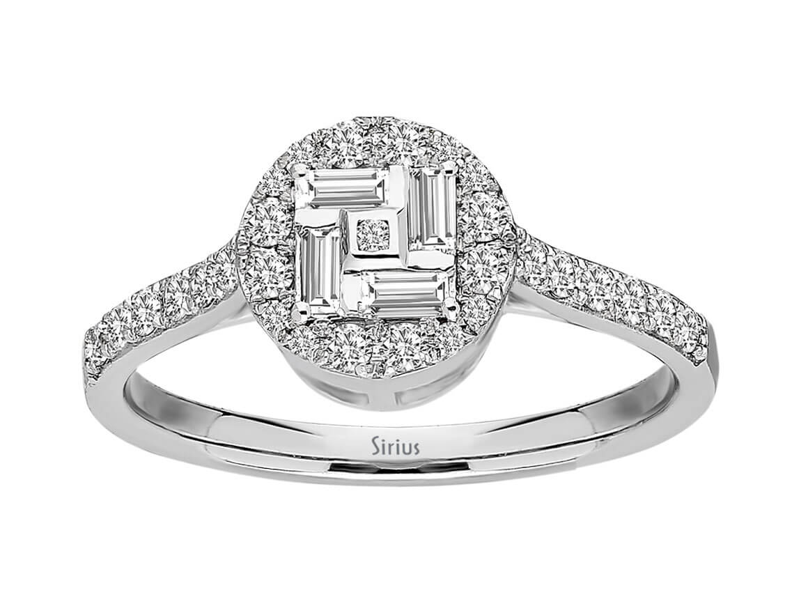 0,46 Karat Baguette Diamant Ring - handgefertigter Diamantschmuck aus Feingold | Sirius Diamant