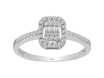 0.28 carat baguette diamond ring