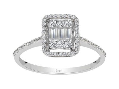 0.31 carat baguette diamond ring