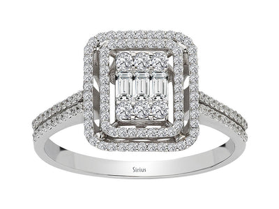 0.54 carat baguette diamond ring