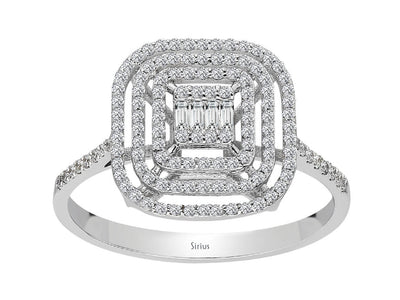 0.39 carat diamond baguette ring