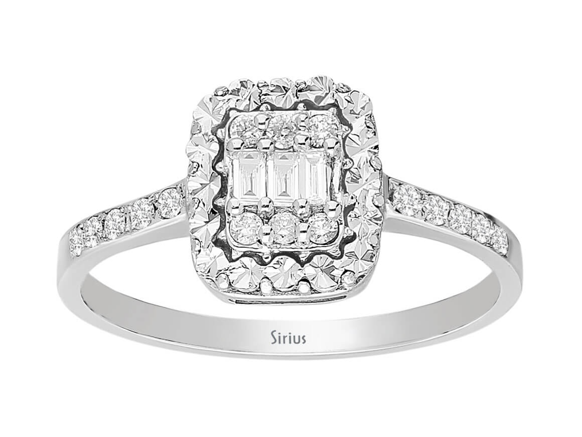 0,25 Carat Baguette Diamant Ring - handgefertigter Diamantschmuck aus Feingold | Sirius Diamant
