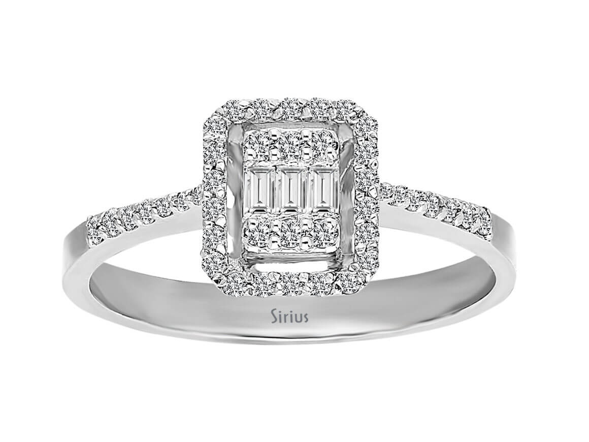 0,30 Carat Baguette Diamant Ring - handgefertigter Diamantschmuck aus Feingold | Sirius Diamant