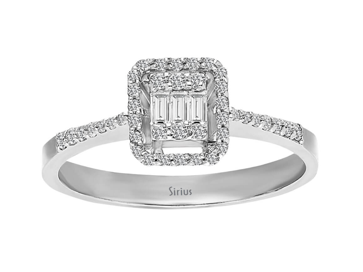 0,25 Carat Baguette Diamant Ring - handgefertigter Diamantschmuck aus Feingold | Sirius Diamant