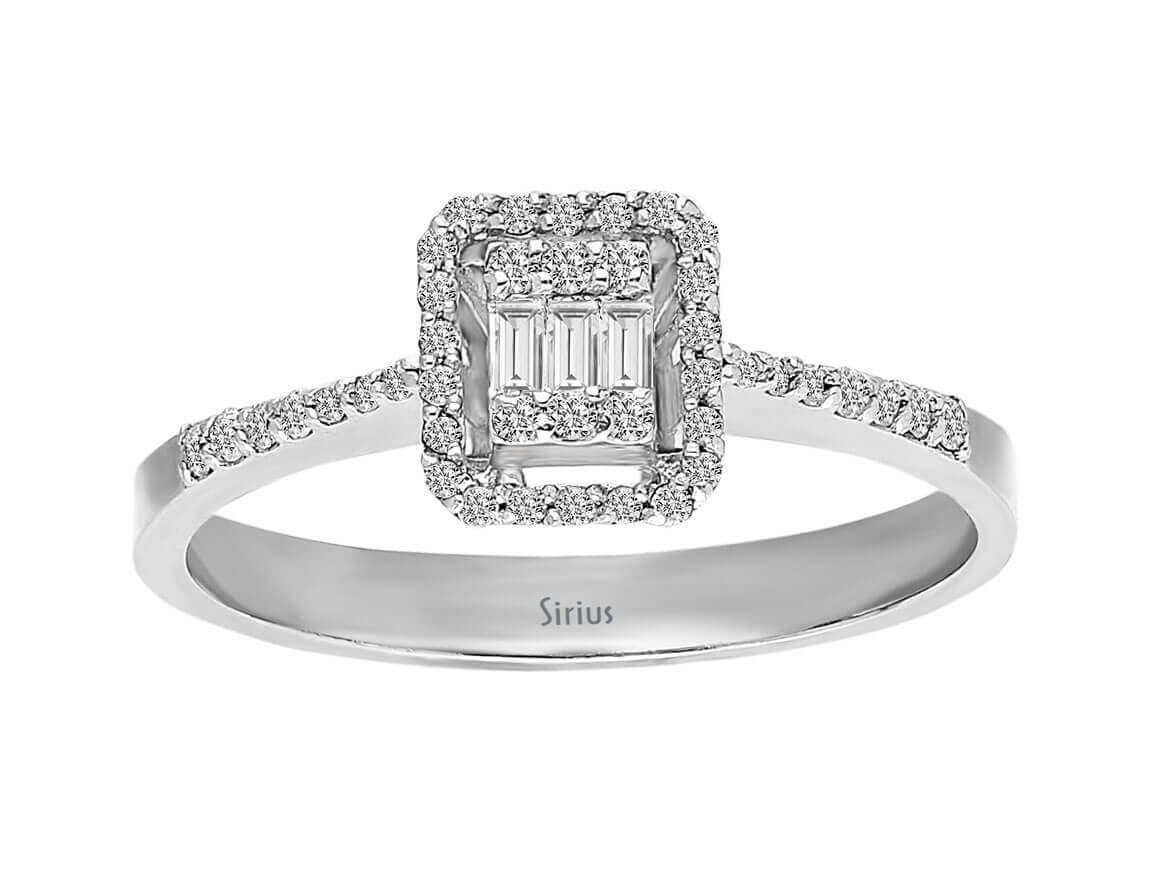 0,20 Carat Baguette Diamant Ring - handgefertigter Diamantschmuck aus Feingold | Sirius Diamant