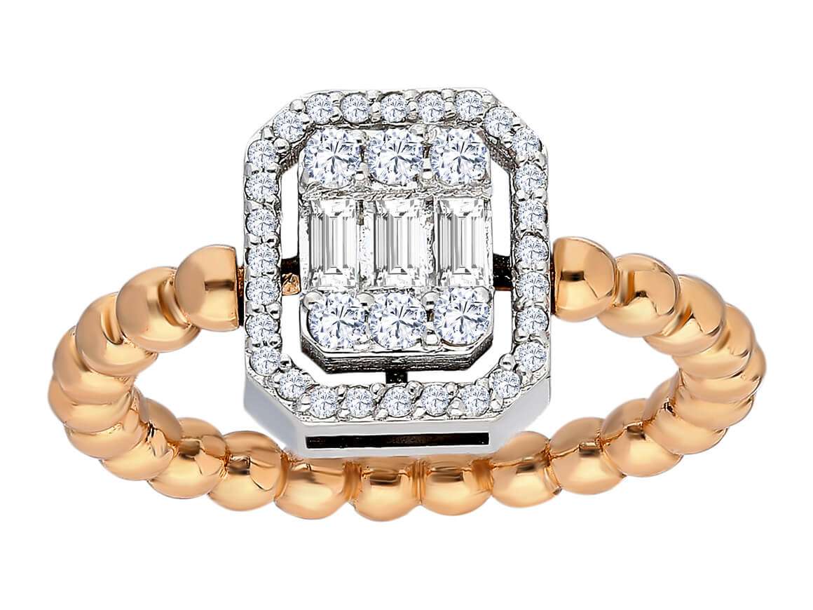 0,42 Carat Baguette Diamant Ring - handgefertigter Diamantschmuck aus Feingold | Sirius Diamant