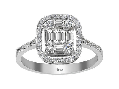 Bague en diamant baguette de 0,55 carat 