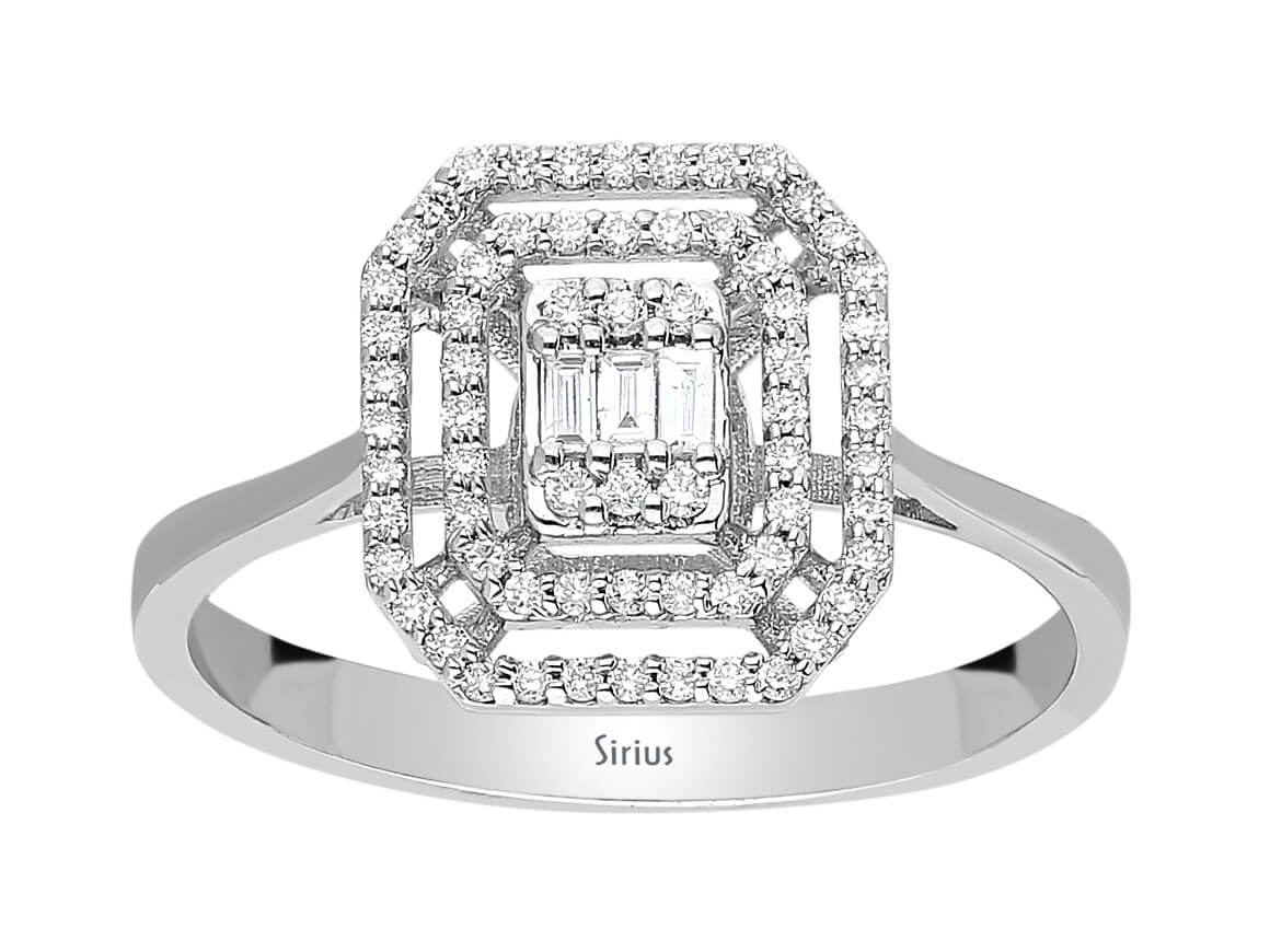 0,25 Carat Baguette Diamant Ring - handgefertigter Diamantschmuck aus Feingold | Sirius Diamant