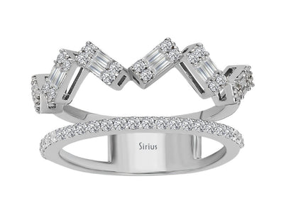 0.50 Carat Baguette semi-round alliance