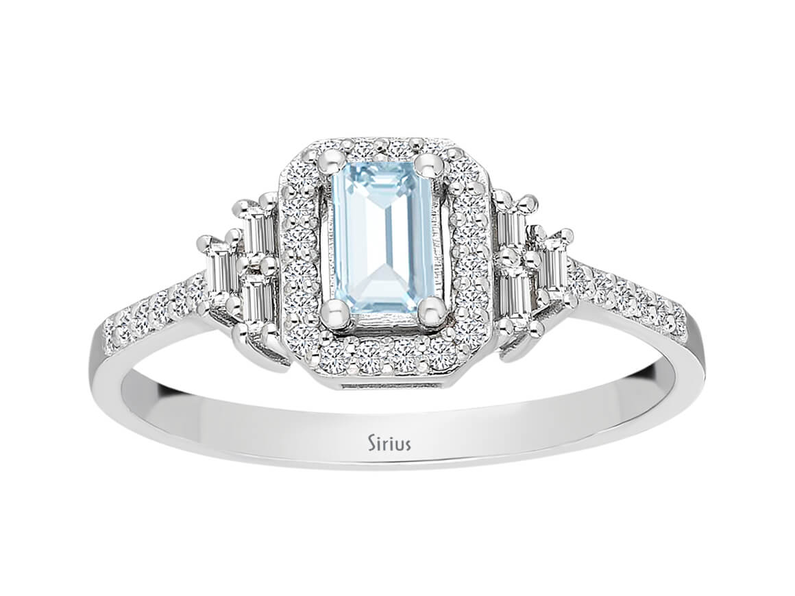 Baguette Diamant Himmel Ring - handgefertigter Diamantschmuck aus Feingold | Sirius Diamant
