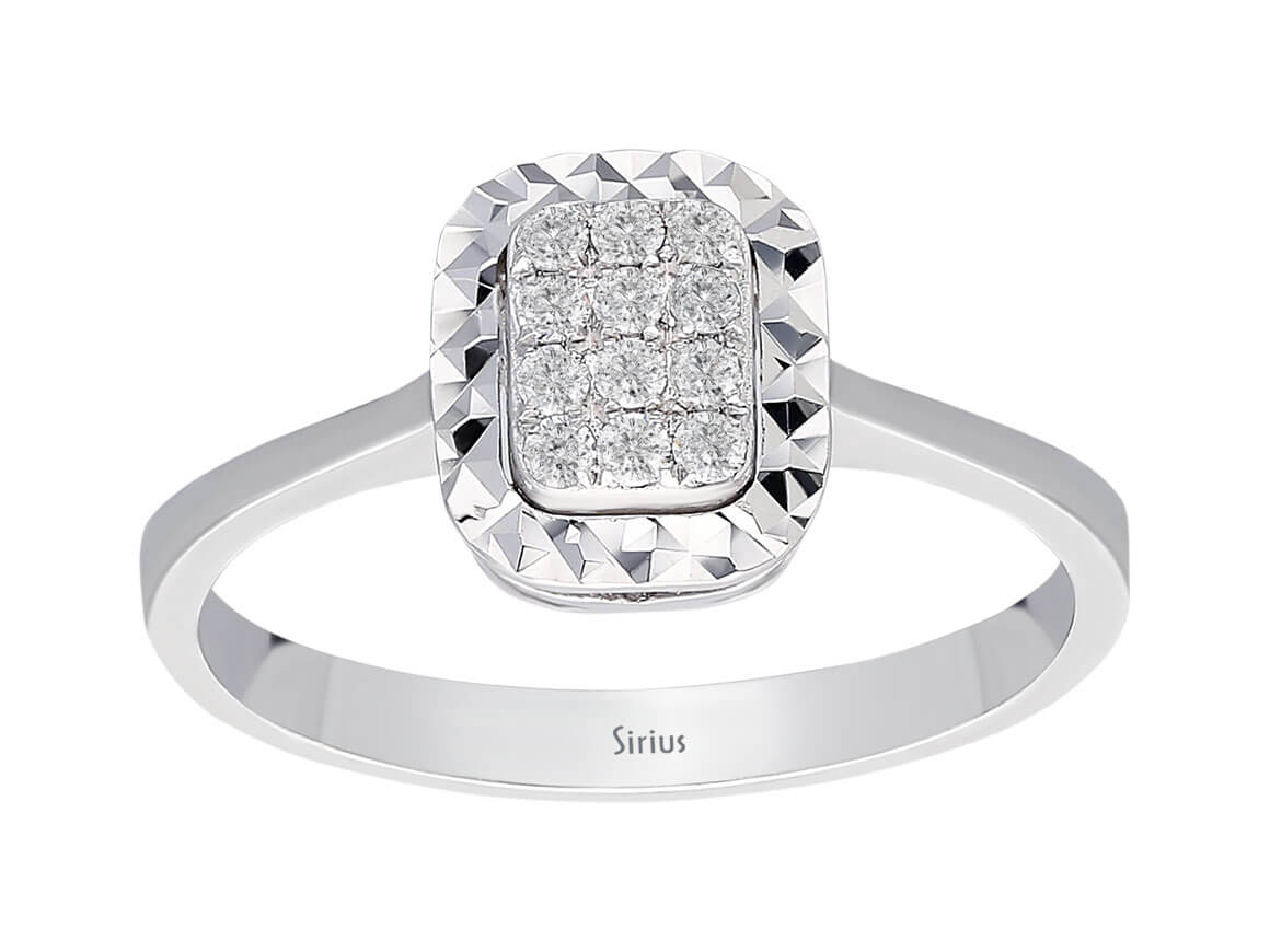 0,50 Karat Diamant Baguette Effekt Ring - handgefertigter Diamantschmuck aus Feingold | Sirius Diamant