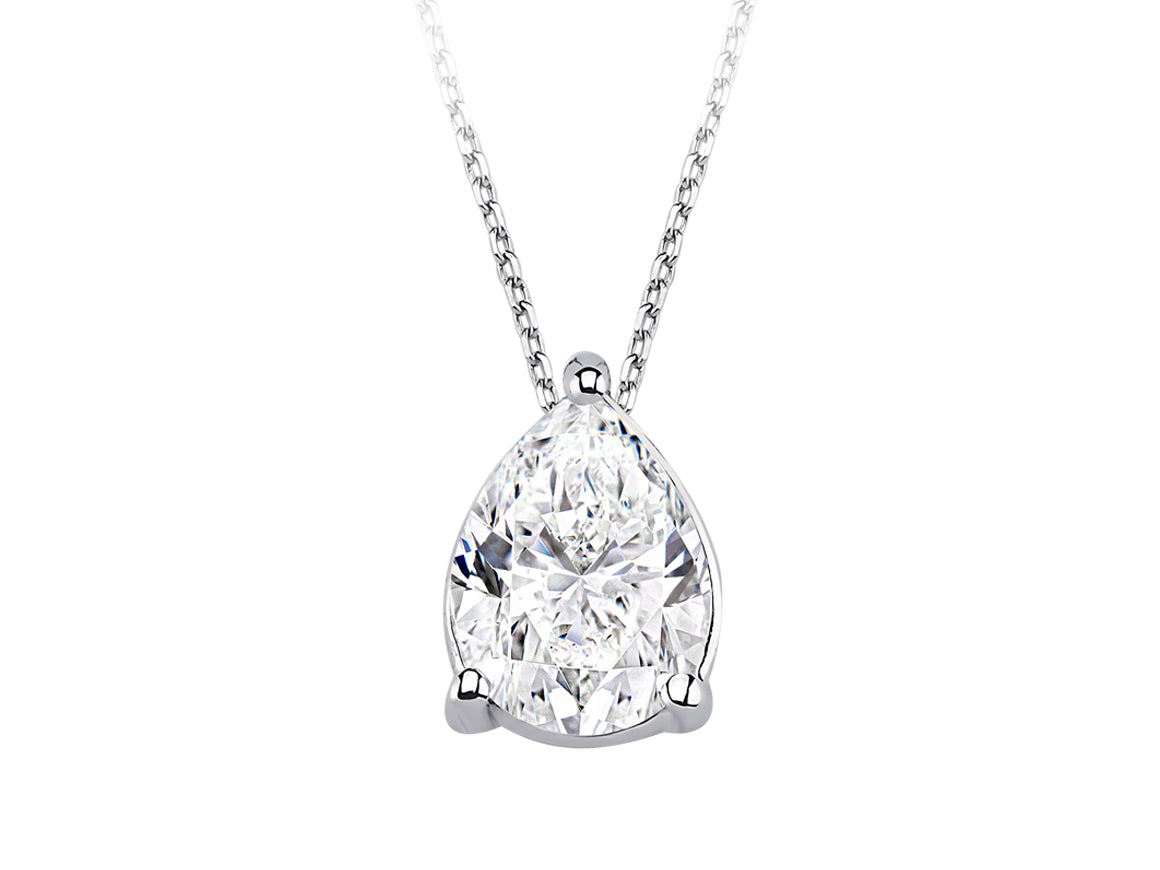 Gemma necklace with white topaz