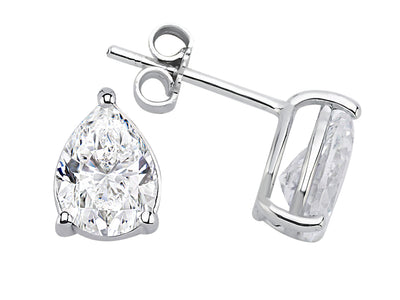 Gemma earrings with white topazes