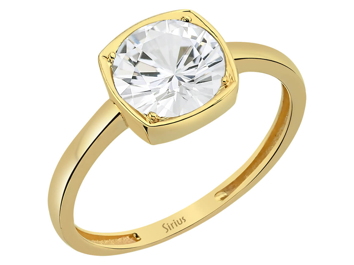 Pingala-Ring mit weißem Topas - handgefertigter Diamantschmuck aus Feingold | Sirius Diamant