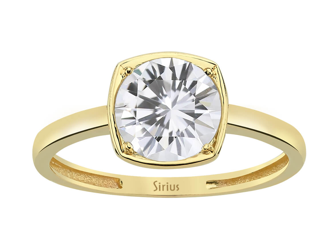 Pingala-Ring mit weißem Topas - handgefertigter Diamantschmuck aus Feingold | Sirius Diamant
