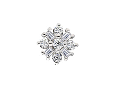 Capella star baguette diamond men's earring