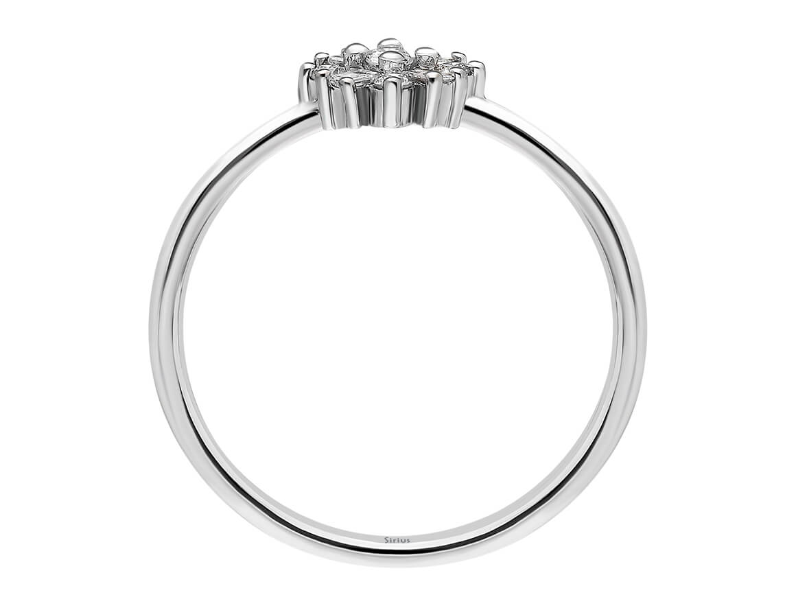Bague étoile Capella en diamant baguette