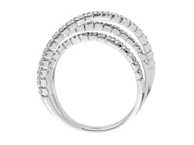 0.77 total carat three-row cross diamond alliance in 585 14 K white gold
