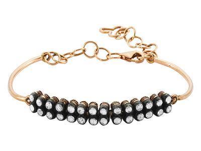 Double-row diamond sırataş bracelet