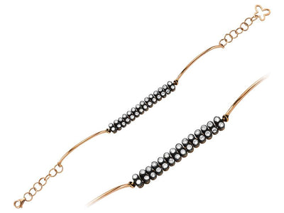 Double-row diamond sırataş bracelet