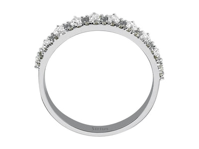 Doppelreihiger Diamant-Halbrundring