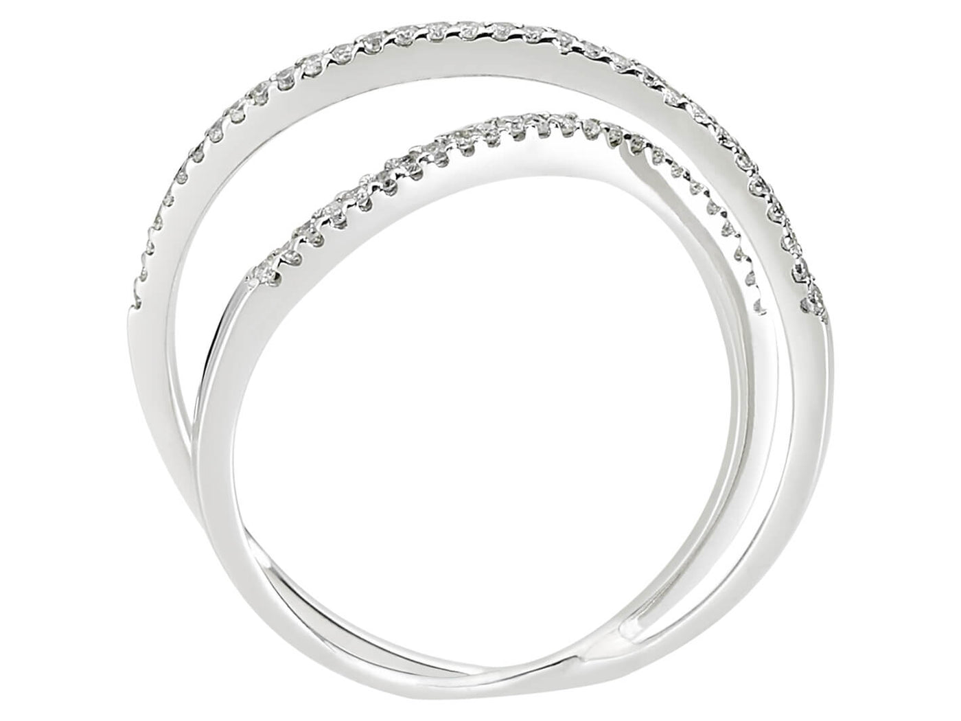 0.33 total carat double row diamond alliance in 585 14 K white gold