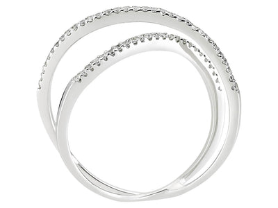 0.33 total carat double row diamond alliance in 585 14 K white gold