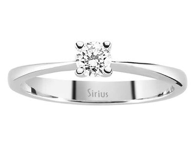 0.24 carat diamond solitaire ring in 14 carat white gold
