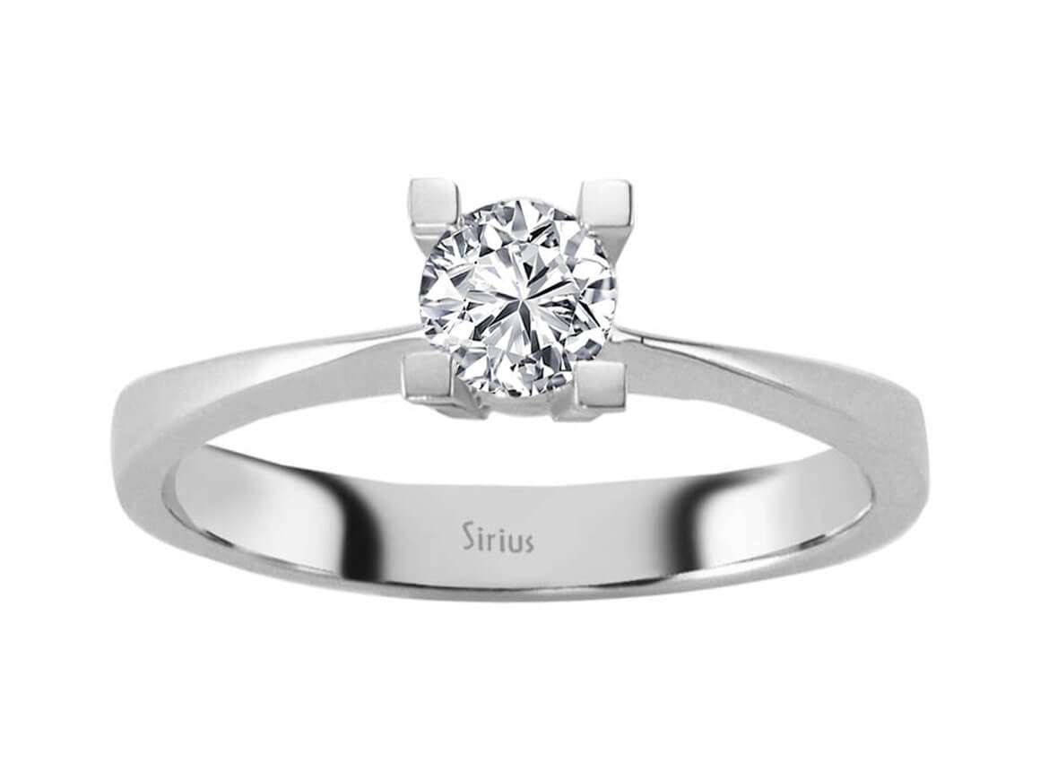 0,46 Karat Diamant Solitar Ring - handgefertigter Diamantschmuck aus Feingold | Sirius Diamant