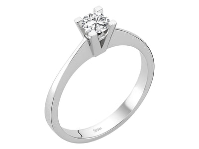 D color 0.30 carat diamond solitaire ring