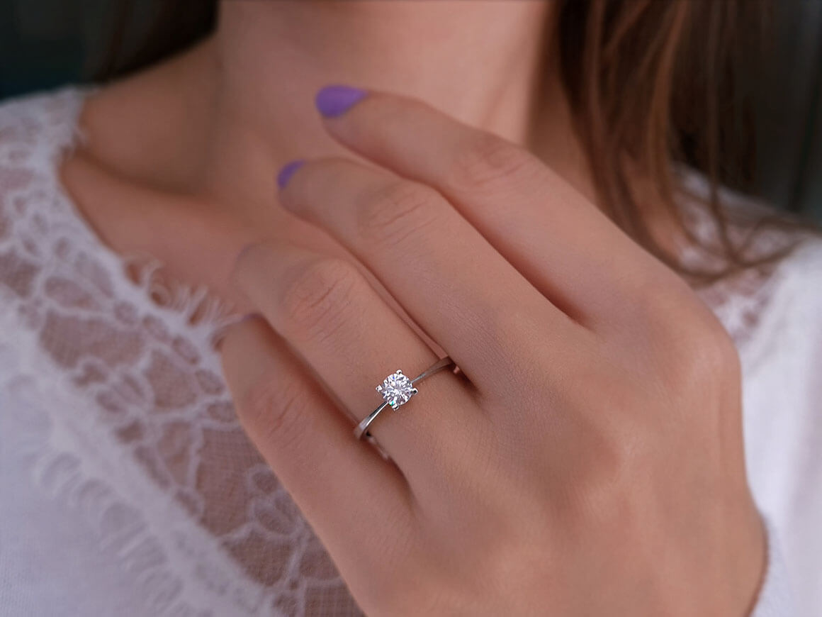 0.46 carat diamond solitar ring