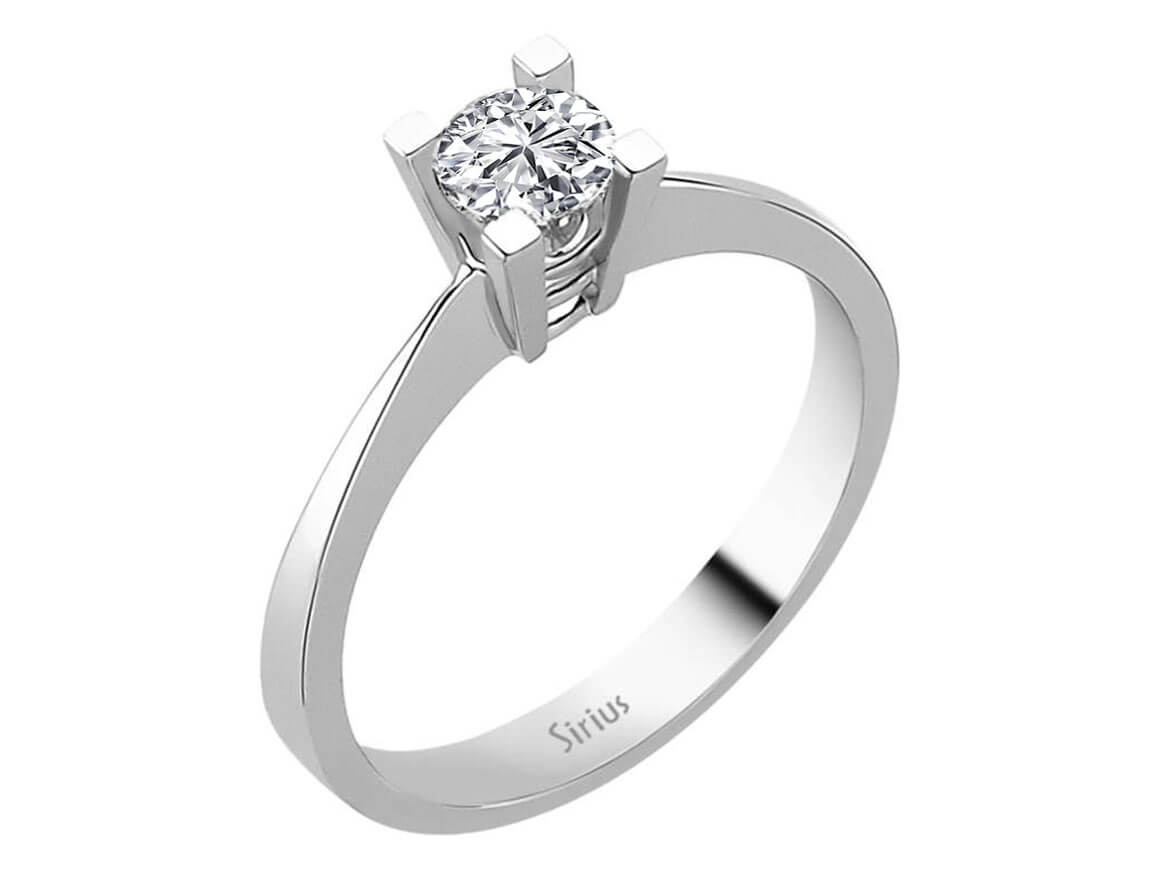 0,46 Karat Diamant Solitar Ring - handgefertigter Diamantschmuck aus Feingold | Sirius Diamant