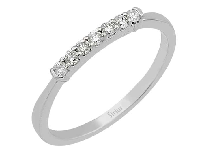 0,16 Carat Diamant 7 Diamanten Allianz - handgefertigter Diamantschmuck aus Feingold | Sirius Diamant