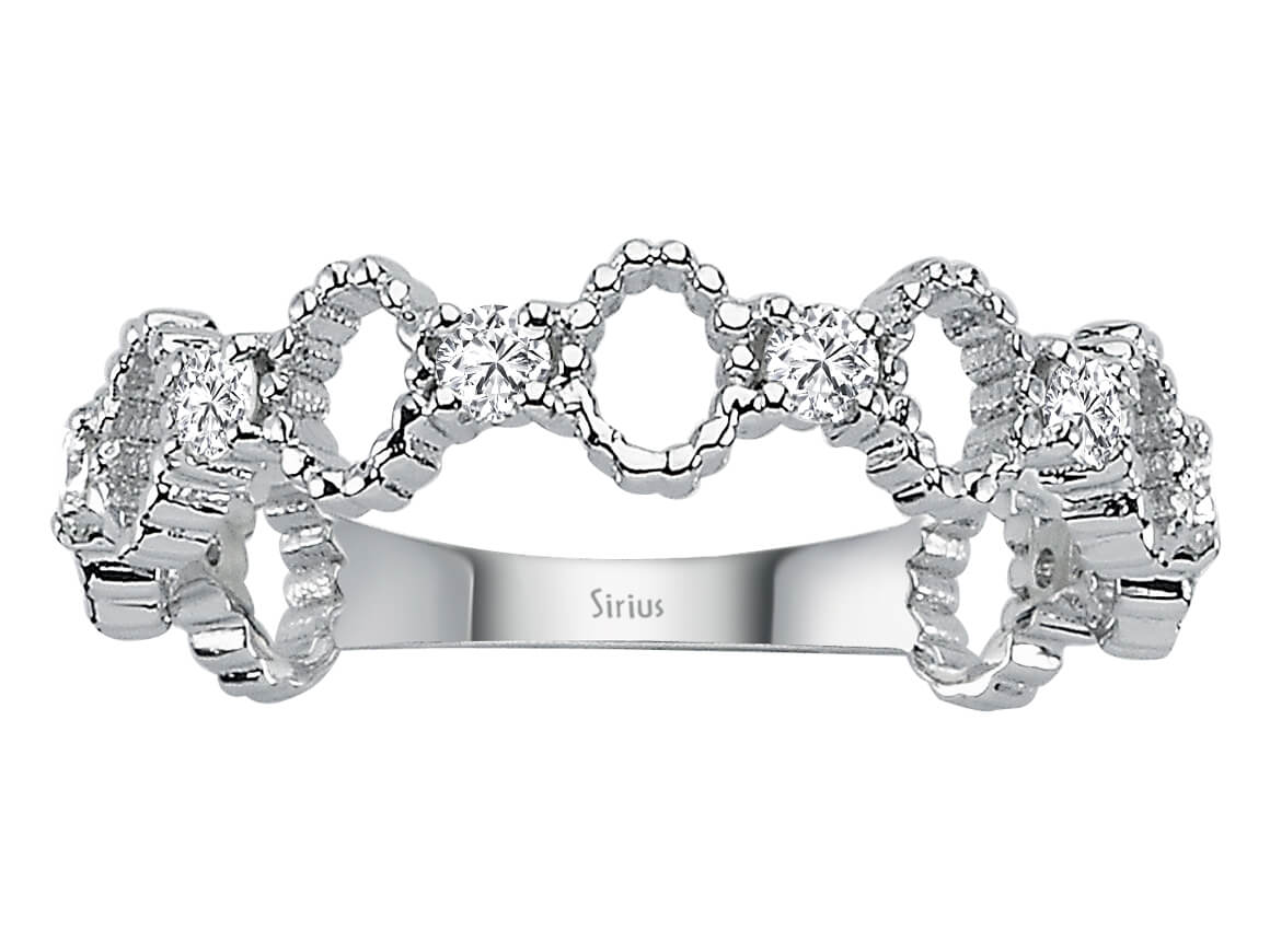 Diamond 8 Stone Cyclic Ring