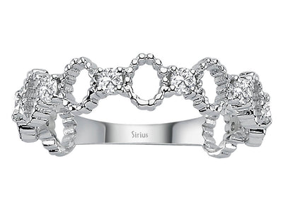 Diamond 8 Stone Cyclic Ring